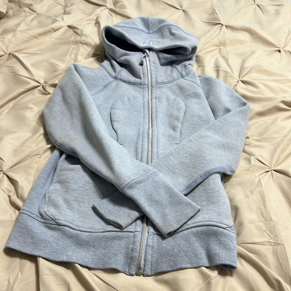 Heathered blue scuba hoodie